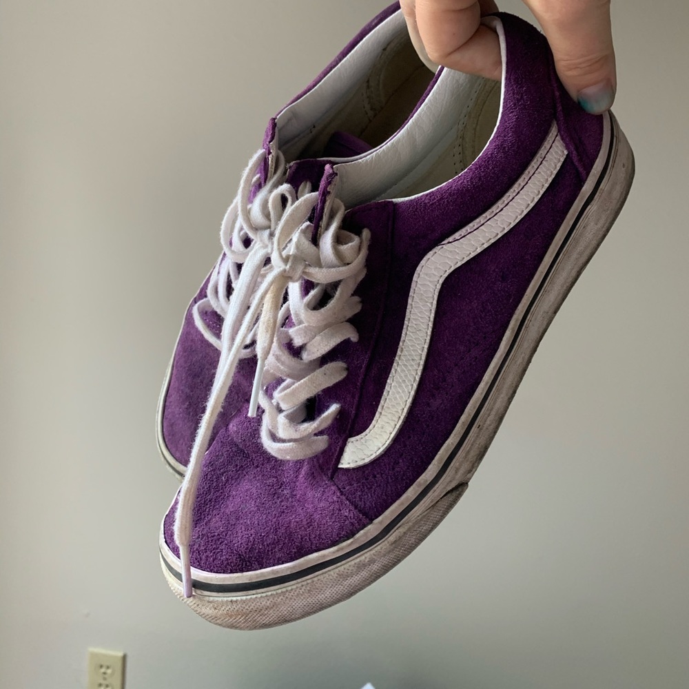 PURPLE LACE UP VANS